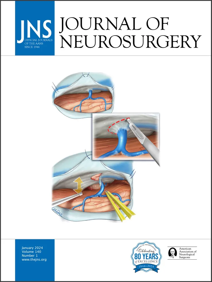 Journal of Neurosurgery Ocak 2024 sayısının kapağı: supraserebellar yaklaşımda tentoryal köprü venlerini koruyan kesi tekniğinin cerrahi çizimi